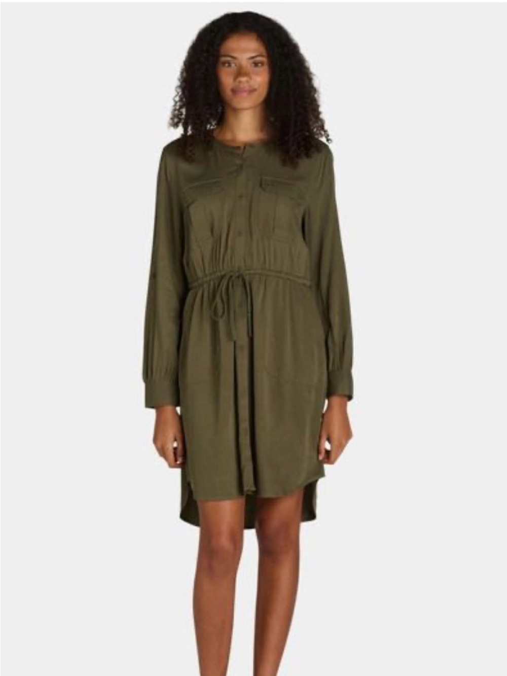Soft Chambray Utility Shirt Dress Size: XXXL
